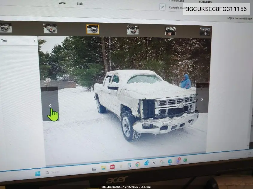 3GCUKSEC8FG311156 2015 Chevrolet Silverado 1500 1Lz/2Lz
