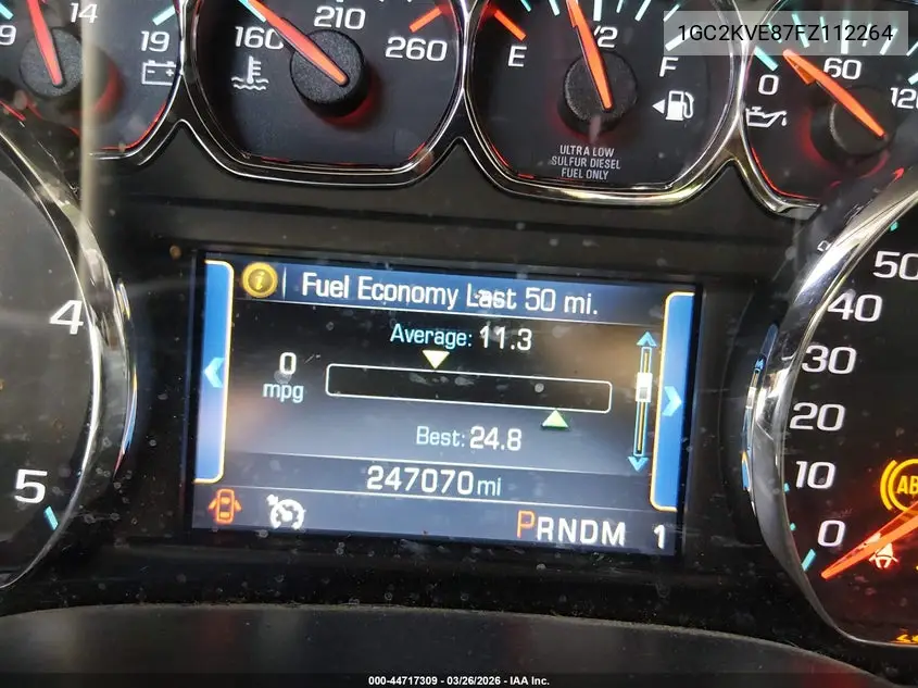 1GC2KVE87FZ112264 2015 Chevrolet Silverado 2500Hd Lt