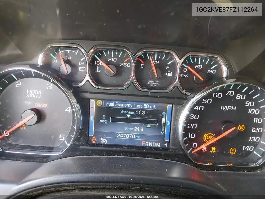 1GC2KVE87FZ112264 2015 Chevrolet Silverado 2500Hd Lt