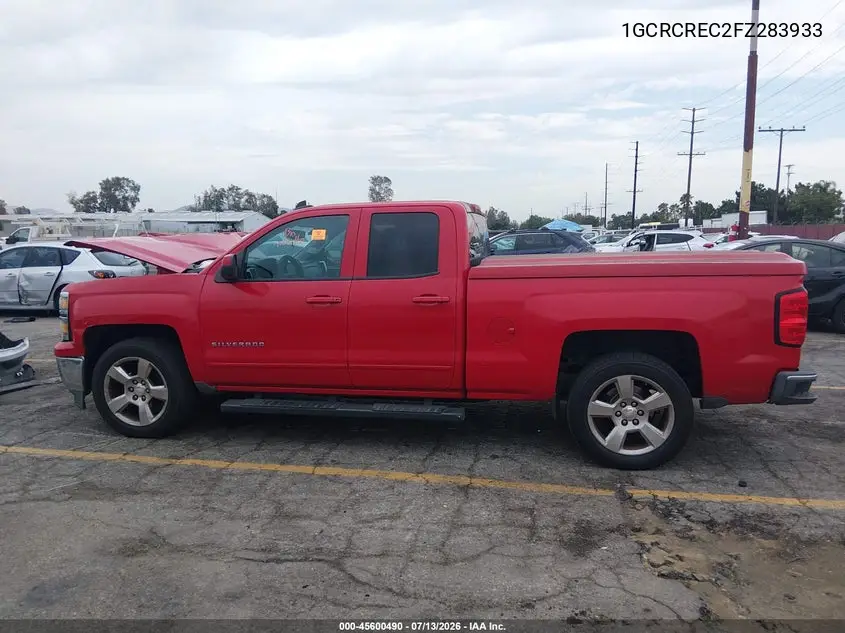 2015 Chevrolet Silverado 1500 Lt VIN: 1GCRCREC2FZ283933 Lot: 45600490