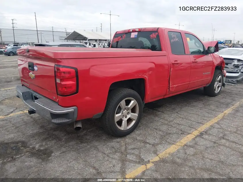2015 Chevrolet Silverado 1500 Lt VIN: 1GCRCREC2FZ283933 Lot: 45600490
