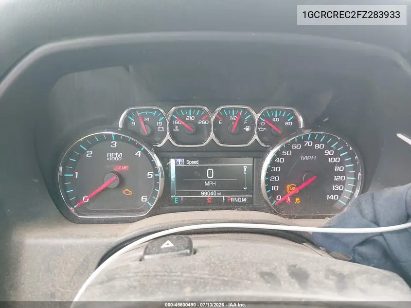 2015 Chevrolet Silverado 1500 Lt VIN: 1GCRCREC2FZ283933 Lot: 45600490