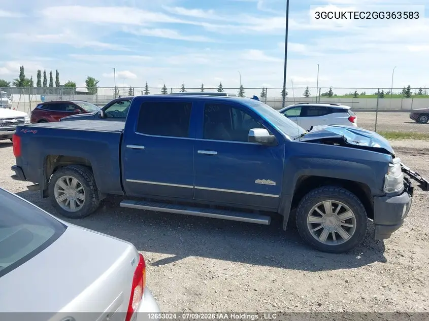 2016 Chevrolet Silverado K1500 High Country VIN: 3GCUKTEC2GG363583 Lot: 12653024