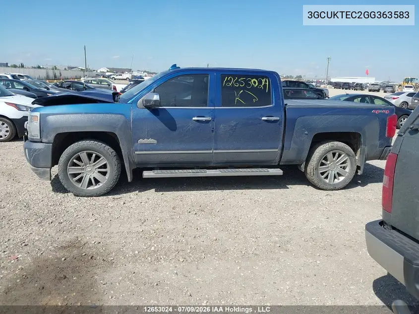 2016 Chevrolet Silverado K1500 High Country VIN: 3GCUKTEC2GG363583 Lot: 12653024