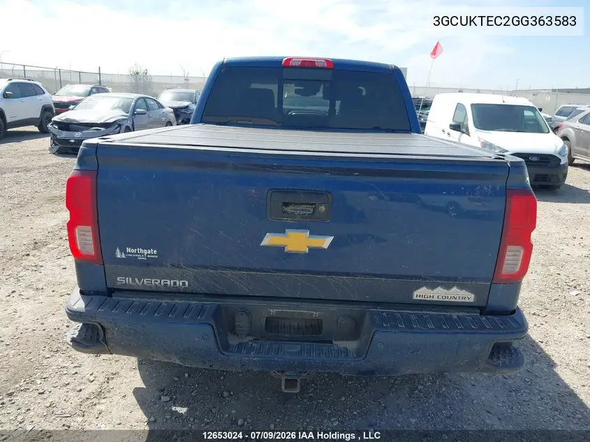 2016 Chevrolet Silverado K1500 High Country VIN: 3GCUKTEC2GG363583 Lot: 12653024