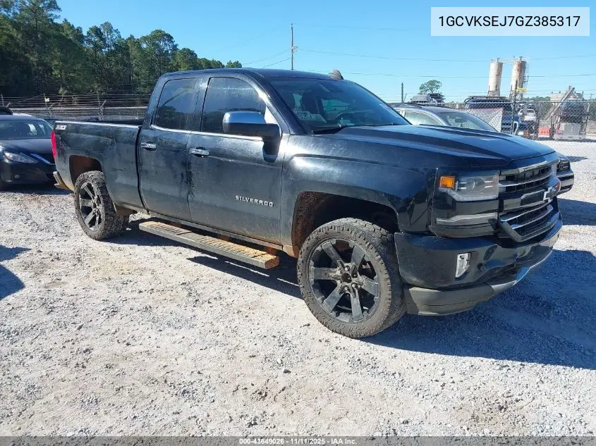 1GCVKSEJ7GZ385317 2016 Chevrolet Silverado 1500 2Lz