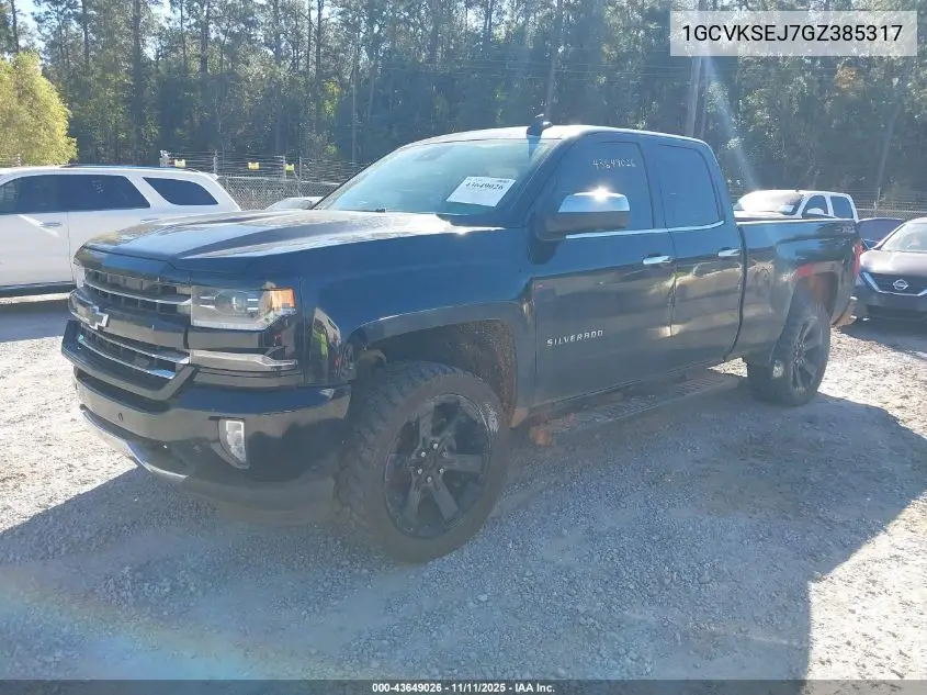 1GCVKSEJ7GZ385317 2016 Chevrolet Silverado 1500 2Lz