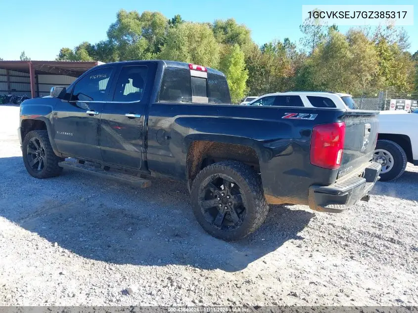 1GCVKSEJ7GZ385317 2016 Chevrolet Silverado 1500 2Lz