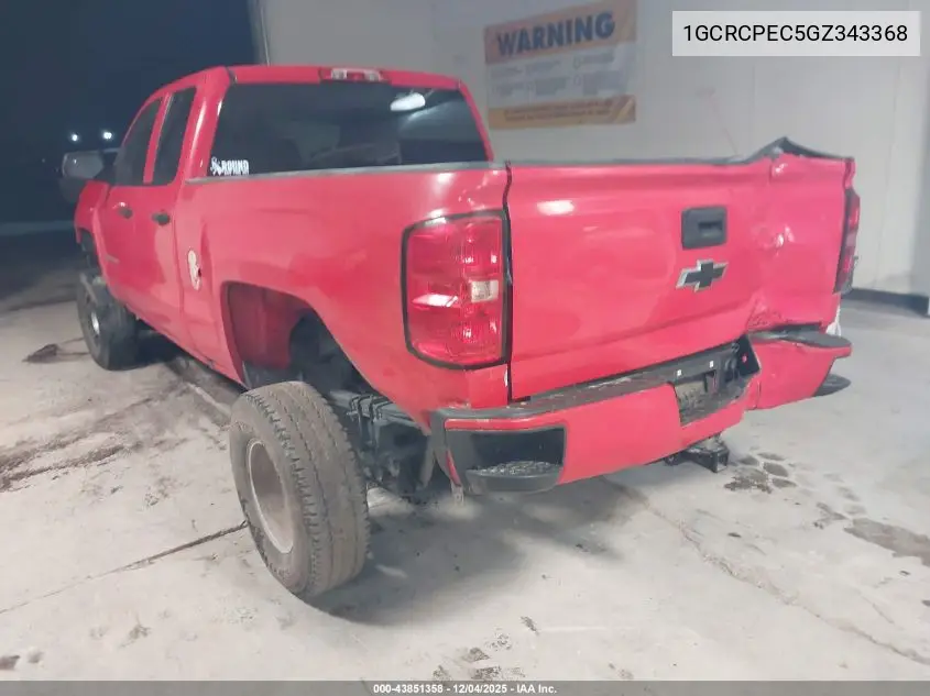 1GCRCPEC5GZ343368 2016 Chevrolet Silverado 1500 Custom