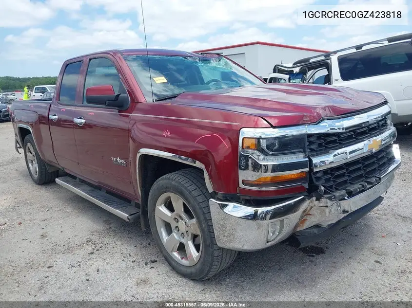 2016 Chevrolet Silverado 1500 1Lt VIN: 1GCRCREC0GZ423818 Lot: 45315557