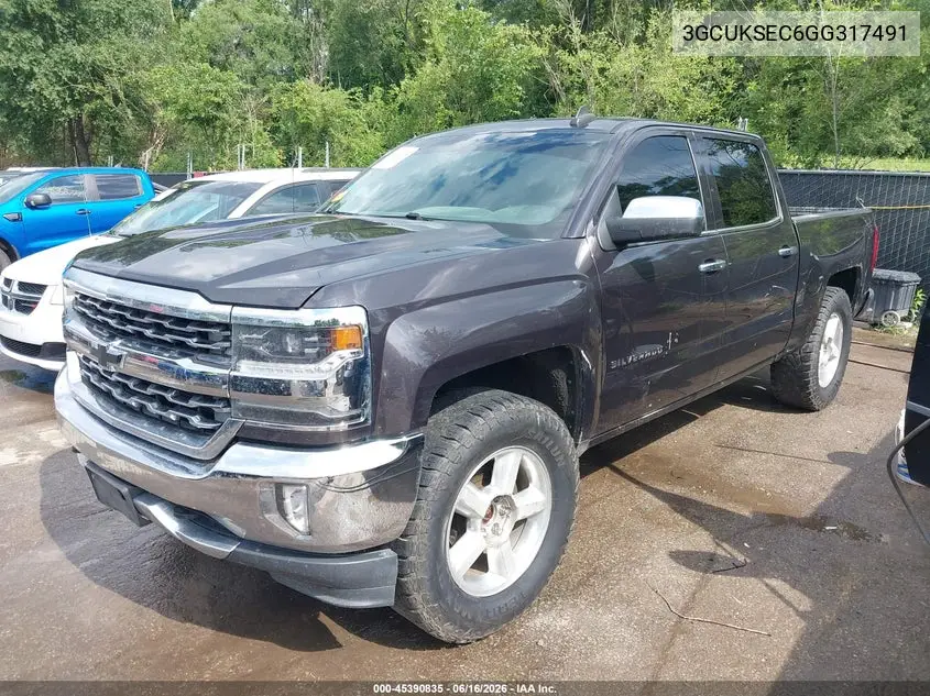 2016 Chevrolet Silverado 1500 1Lz VIN: 3GCUKSEC6GG317491 Lot: 45390835