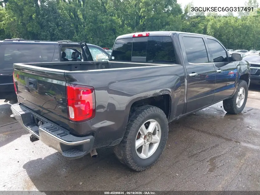 2016 Chevrolet Silverado 1500 1Lz VIN: 3GCUKSEC6GG317491 Lot: 45390835