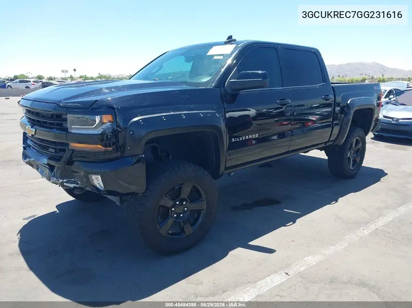 3GCUKREC7GG231616 2016 Chevrolet Silverado 1500 2Lt