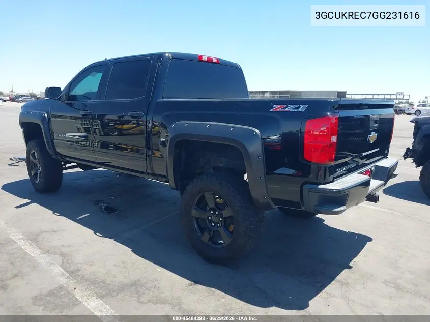 3GCUKREC7GG231616 2016 Chevrolet Silverado 1500 2Lt