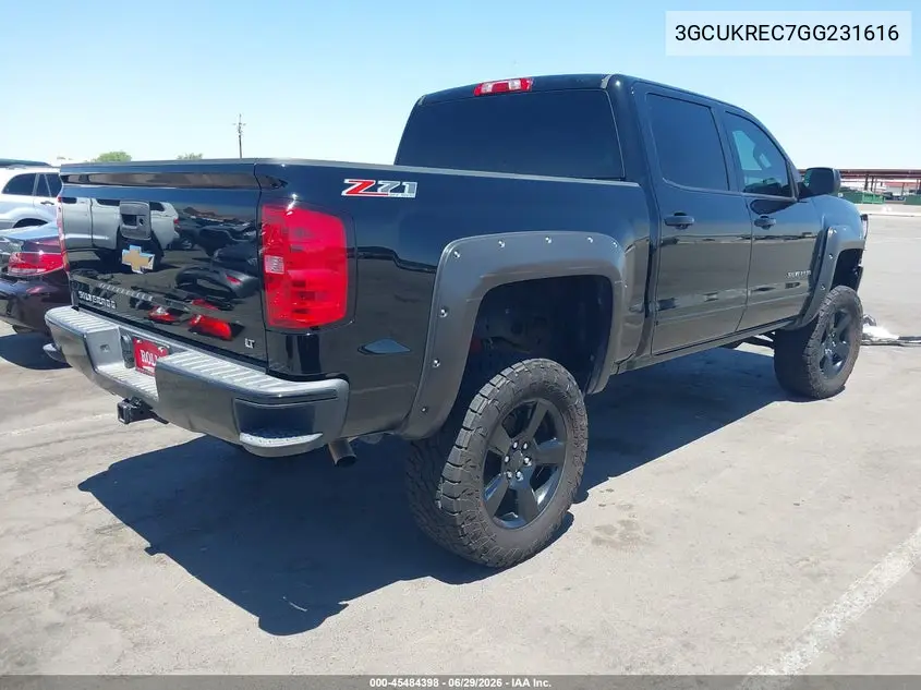 3GCUKREC7GG231616 2016 Chevrolet Silverado 1500 2Lt