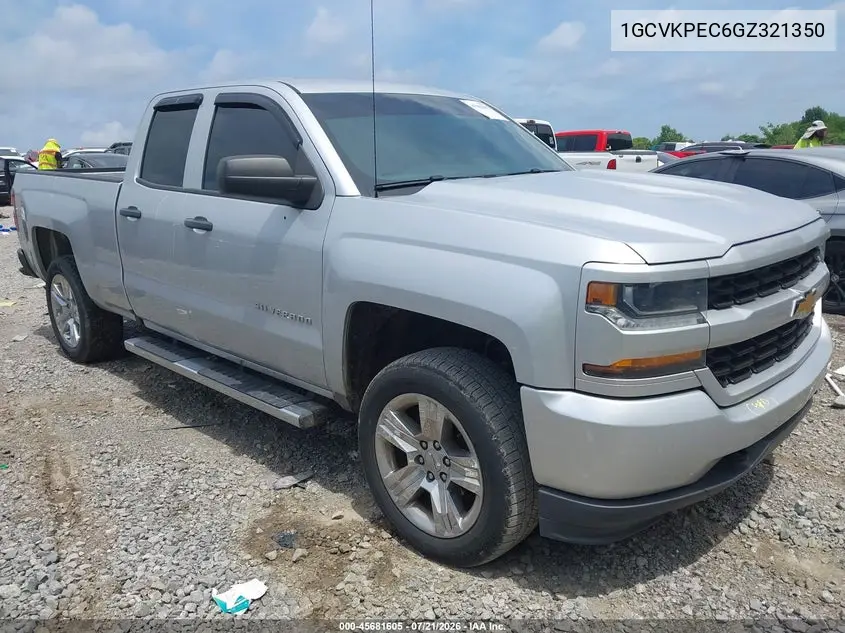 2016 Chevrolet Silverado 1500 Custom VIN: 1GCVKPEC6GZ321350 Lot: 45681605