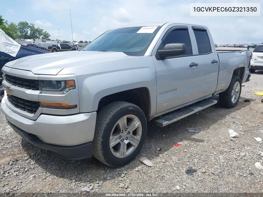 2016 Chevrolet Silverado 1500 Custom VIN: 1GCVKPEC6GZ321350 Lot: 45681605