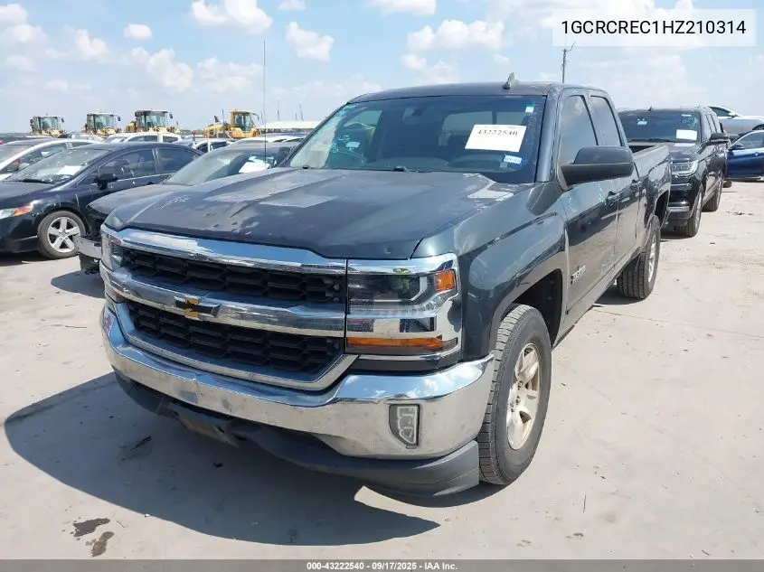 1GCRCREC1HZ210314 2017 Chevrolet Silverado 1500 1Lt