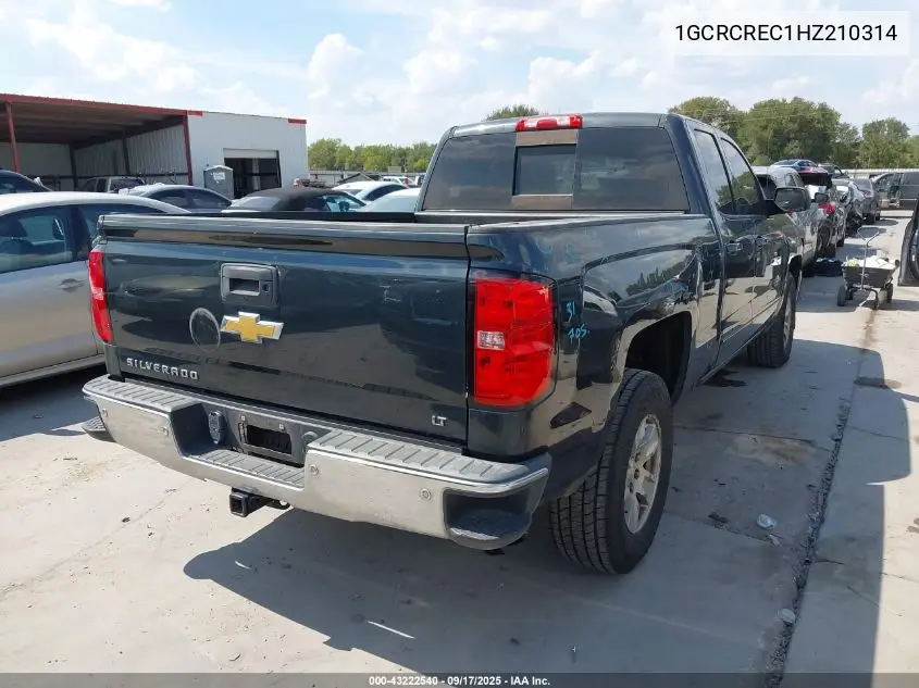 1GCRCREC1HZ210314 2017 Chevrolet Silverado 1500 1Lt