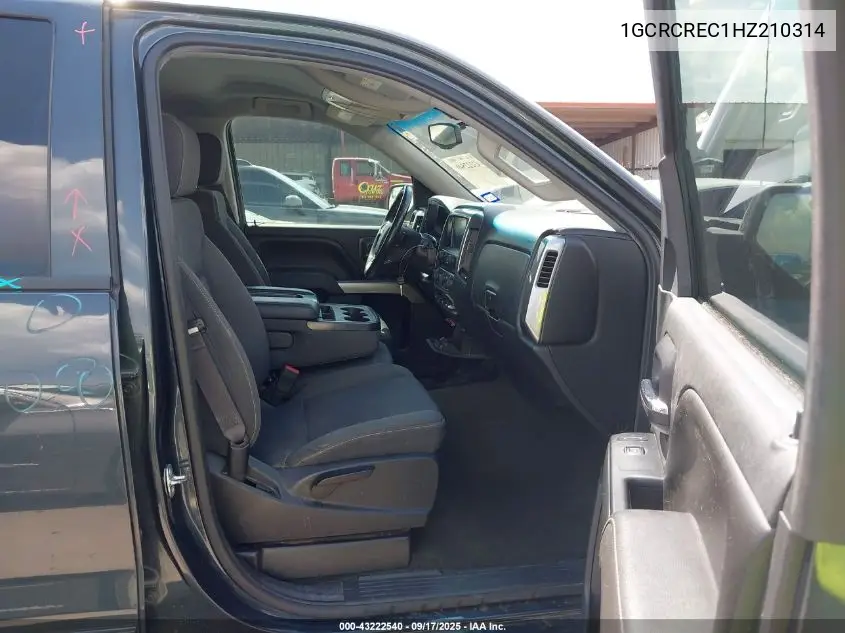 1GCRCREC1HZ210314 2017 Chevrolet Silverado 1500 1Lt