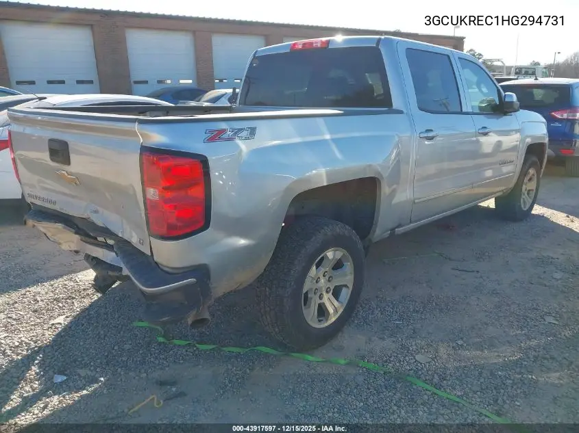 3GCUKREC1HG294731 2017 Chevrolet Silverado 1500 2Lt