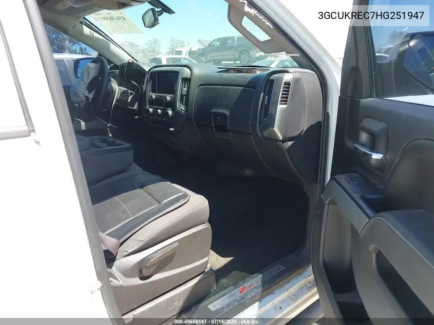 2017 Chevrolet Silverado 1500 Lt VIN: 3GCUKREC7HG251947 Lot: 45656597