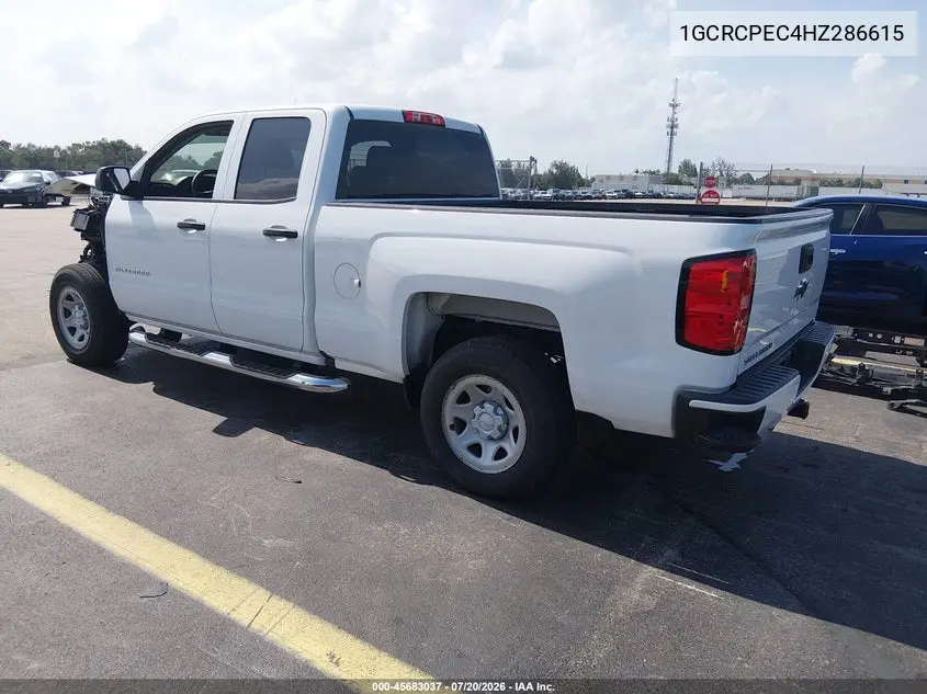 2017 Chevrolet Silverado 1500 Custom VIN: 1GCRCPEC4HZ286615 Lot: 45683037