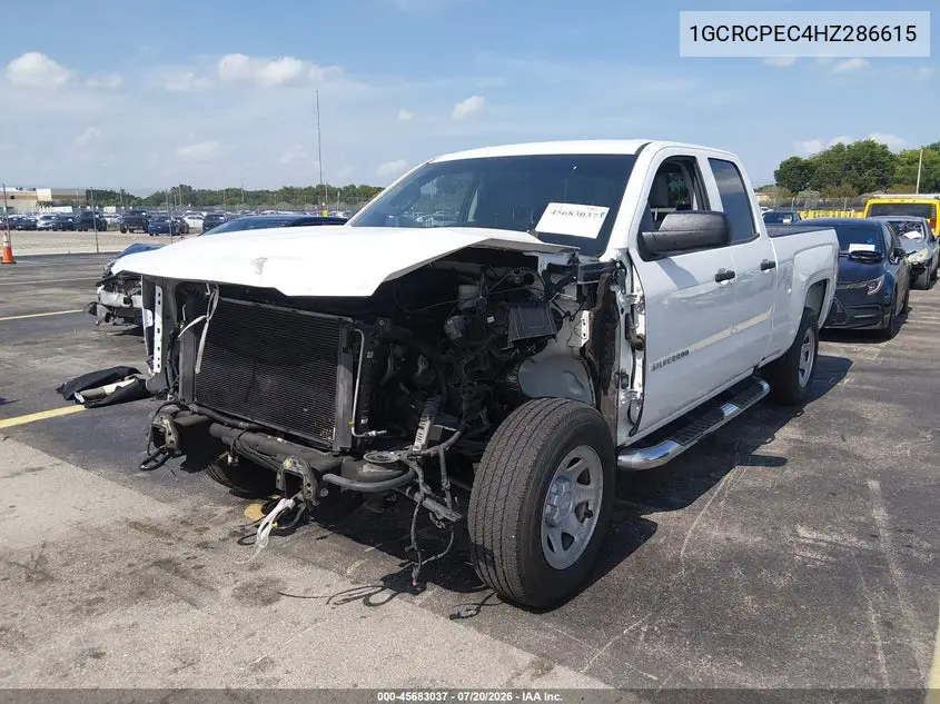 2017 Chevrolet Silverado 1500 Custom VIN: 1GCRCPEC4HZ286615 Lot: 45683037