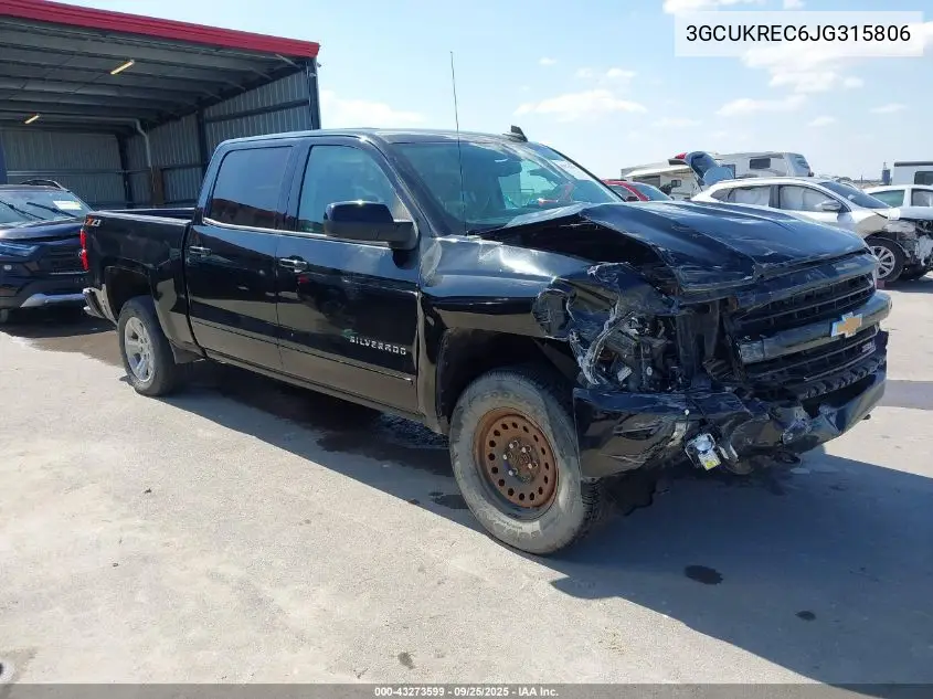 3GCUKREC6JG315806 2018 Chevrolet Silverado 1500 2Lt