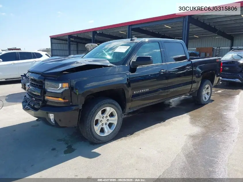 3GCUKREC6JG315806 2018 Chevrolet Silverado 1500 2Lt