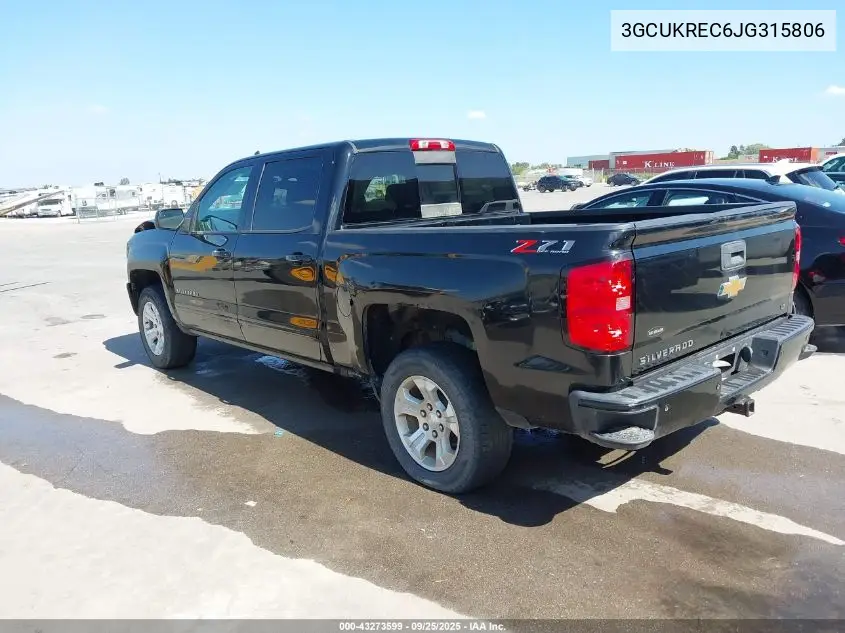 3GCUKREC6JG315806 2018 Chevrolet Silverado 1500 2Lt