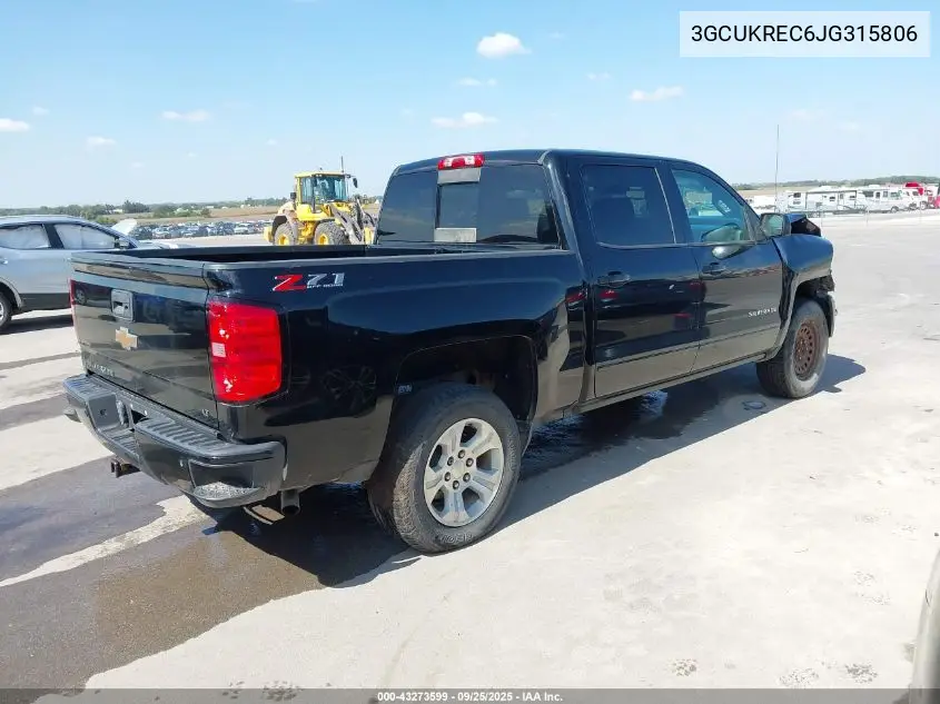 3GCUKREC6JG315806 2018 Chevrolet Silverado 1500 2Lt