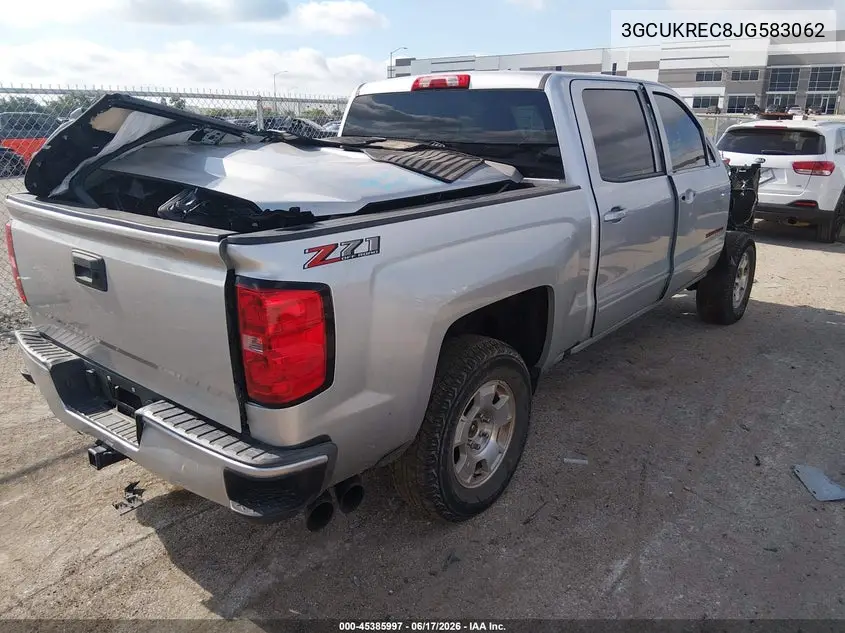 2018 Chevrolet Silverado 1500 Lt VIN: 3GCUKREC8JG583062 Lot: 45385997