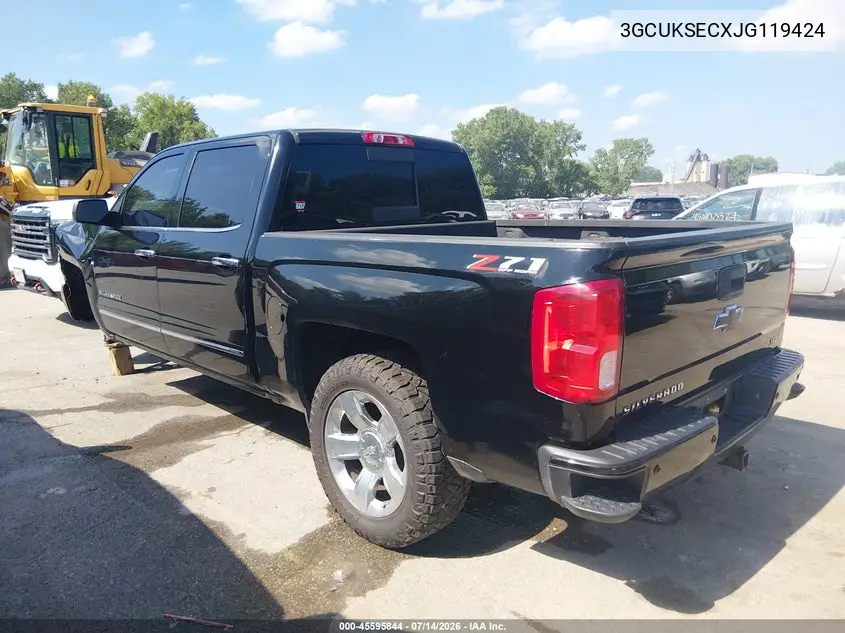 2018 Chevrolet Silverado 1500 2Lz VIN: 3GCUKSECXJG119424 Lot: 45595844