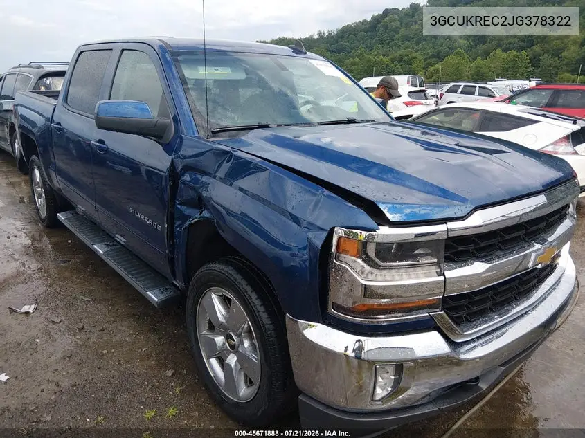 2018 Chevrolet Silverado 1500 1Lt VIN: 3GCUKREC2JG378322 Lot: 45671888