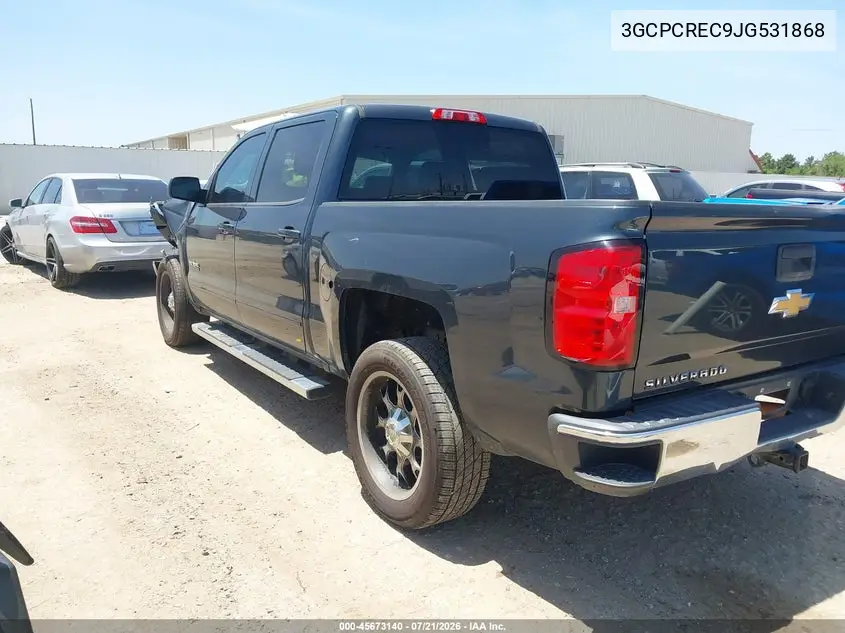 2018 Chevrolet Silverado 1500 1Lt VIN: 3GCPCREC9JG531868 Lot: 45673140