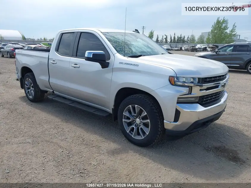 2019 Chevrolet Silverado 1500 Lt VIN: 1GCRYDEK0KZ301996 Lot: 12657427