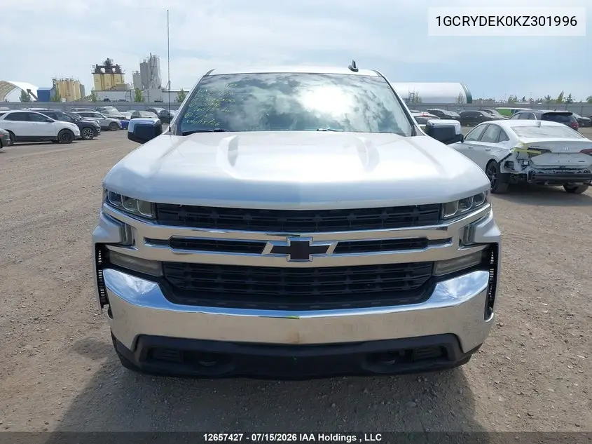 2019 Chevrolet Silverado 1500 Lt VIN: 1GCRYDEK0KZ301996 Lot: 12657427
