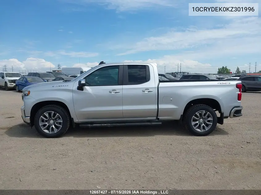 2019 Chevrolet Silverado 1500 Lt VIN: 1GCRYDEK0KZ301996 Lot: 12657427