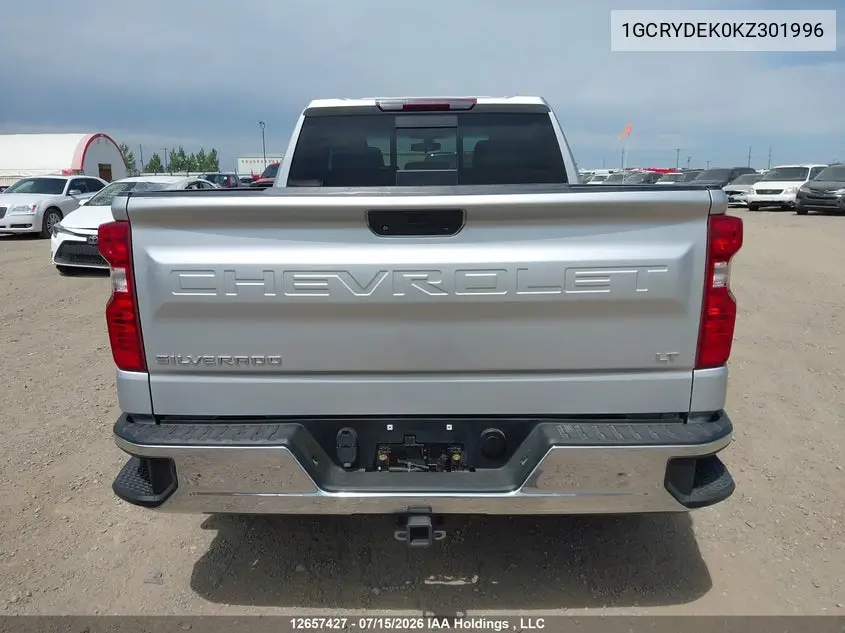 2019 Chevrolet Silverado 1500 Lt VIN: 1GCRYDEK0KZ301996 Lot: 12657427