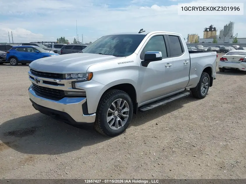 2019 Chevrolet Silverado 1500 Lt VIN: 1GCRYDEK0KZ301996 Lot: 12657427