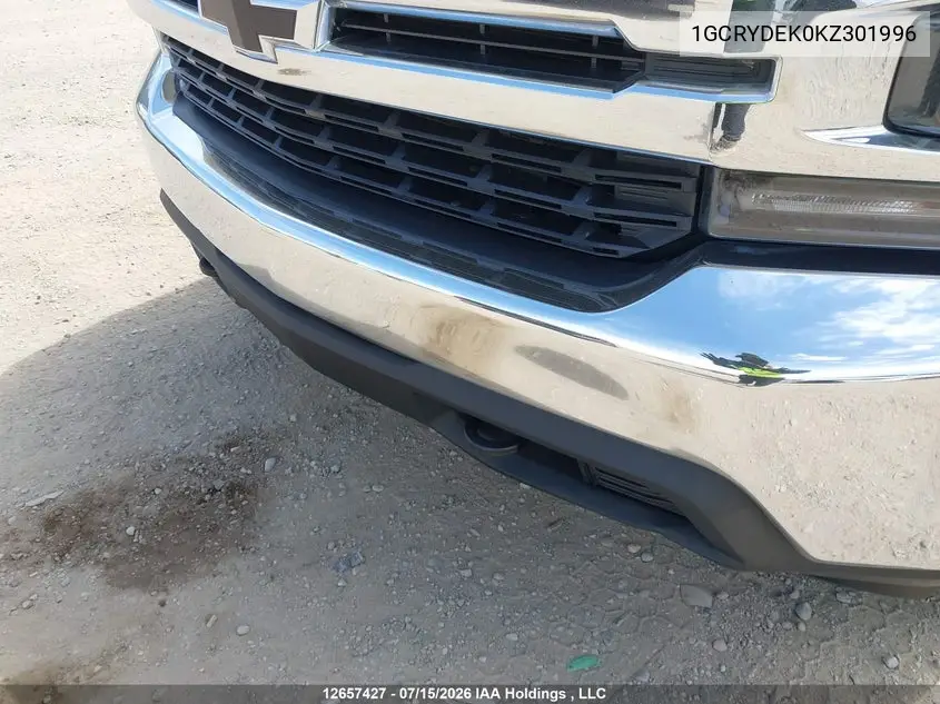 2019 Chevrolet Silverado 1500 Lt VIN: 1GCRYDEK0KZ301996 Lot: 12657427