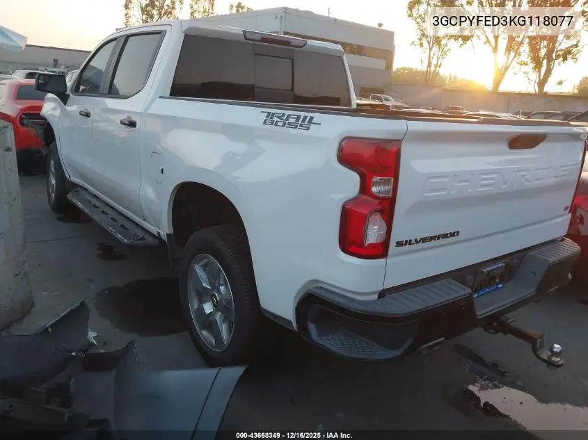 3GCPYFED3KG118077 2019 Chevrolet Silverado 1500 Lt Trail Boss