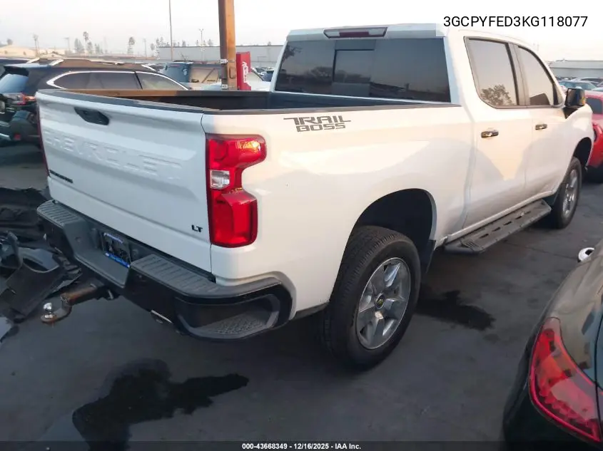 3GCPYFED3KG118077 2019 Chevrolet Silverado 1500 Lt Trail Boss