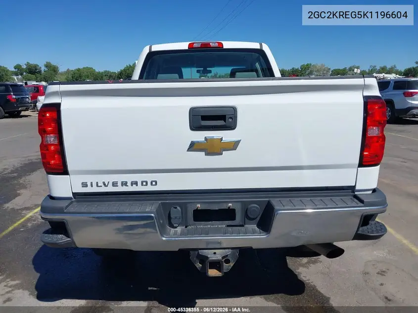 2019 Chevrolet Silverado 2500Hd Wt VIN: 2GC2KREG5K1196604 Lot: 45336355
