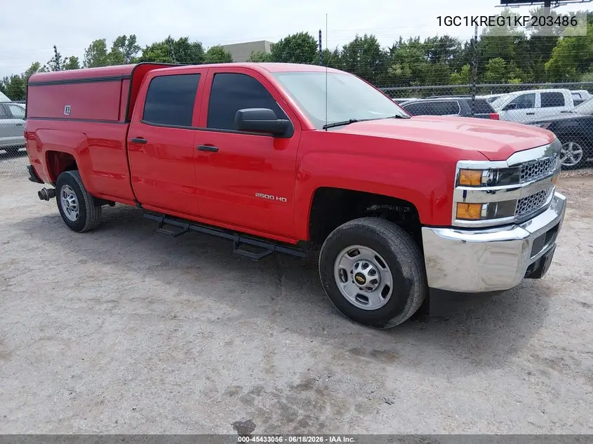 2019 Chevrolet Silverado 2500Hd Wt VIN: 1GC1KREG1KF203486 Lot: 45433056