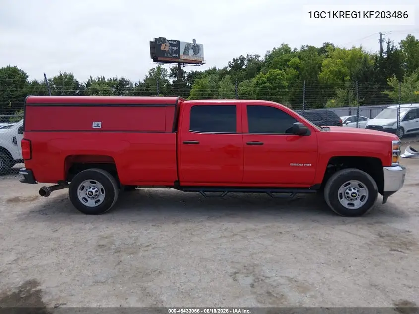 2019 Chevrolet Silverado 2500Hd Wt VIN: 1GC1KREG1KF203486 Lot: 45433056
