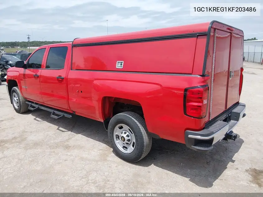 2019 Chevrolet Silverado 2500Hd Wt VIN: 1GC1KREG1KF203486 Lot: 45433056