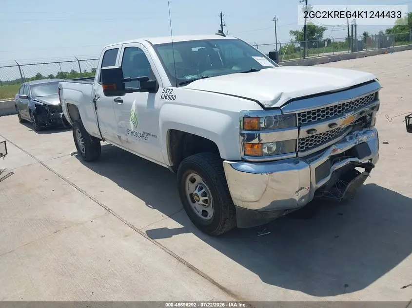 2019 Chevrolet Silverado 2500Hd Wt VIN: 2GC2KREG4K1244433 Lot: 45696292