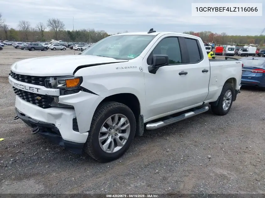 1GCRYBEF4LZ116066 2020 Chevrolet Silverado 1500 4Wd Double Cab Standard Bed Custom